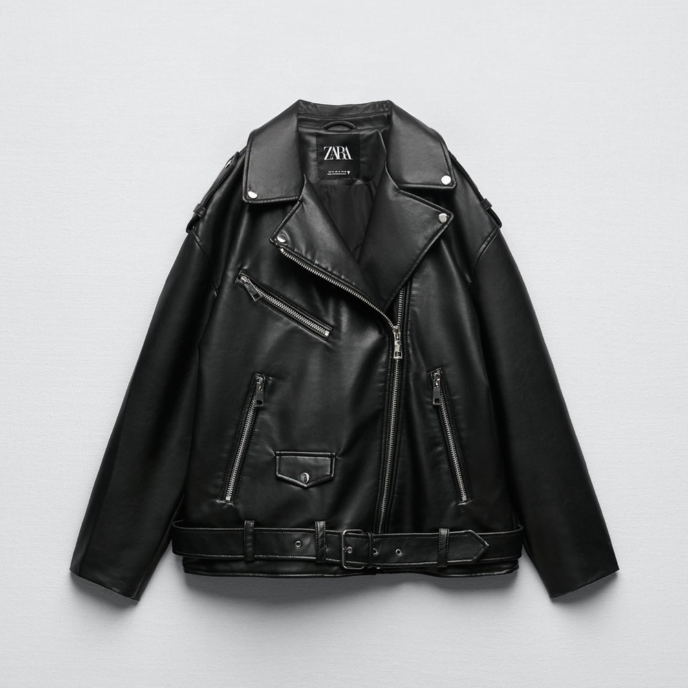 Zara Faux Leather Oversized Jacket